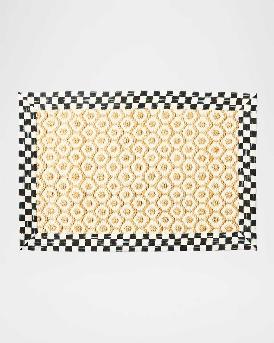 Courtly Check Natural Honeycomb Jute Rug, 2' x 3'